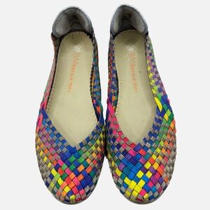 Bernie Mev Women's Catwalk ballet flats rainbow multi color 39/8.5